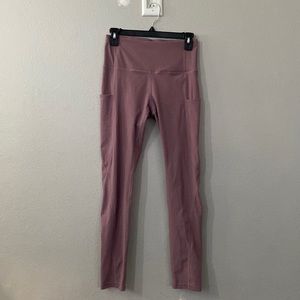 Amazon purple leggings with pockets and stretchy waist band!